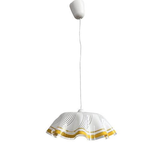 lampy wiszące Kuchenna lampa sufitowa z plexi, Polska lata 90.