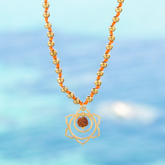 korale Svadhisthana naszyjnik chakra z rudrakszą