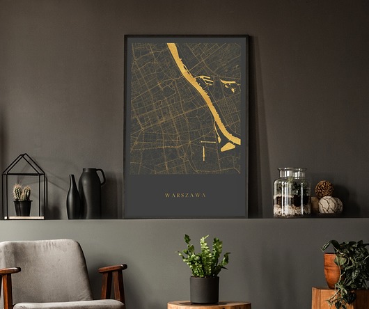 Plakat Warszawa / Warsaw, dzielnica Śródmieście maps by P