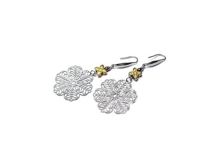 kolczyki srebrne Alloys Collection /Rozety silver/ - kolczki