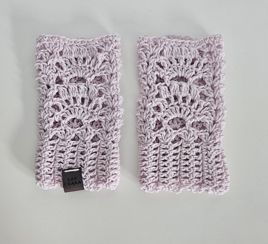 rękawiczki damskie Mitenki retro bawełniane