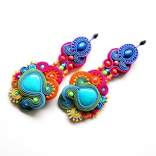 kolczyki soutache Sutaszowe kolczyki SESZELE