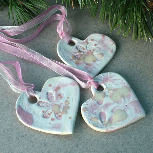Ceramiczne serca świąteczne 01 decorella