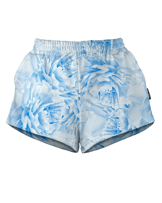 szorty damskie Shorty Spodenki Damskie DR.CROW Peonies Blue