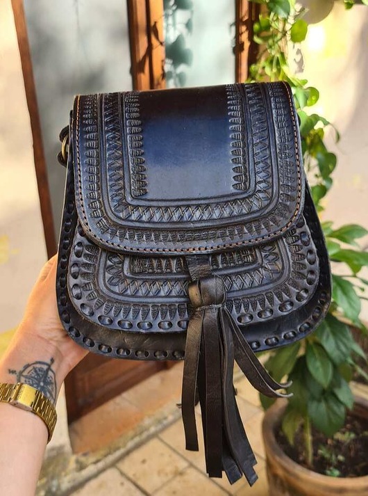 torby na ramię Torebka damska skórzana ręcznie robiona góralska Luisa