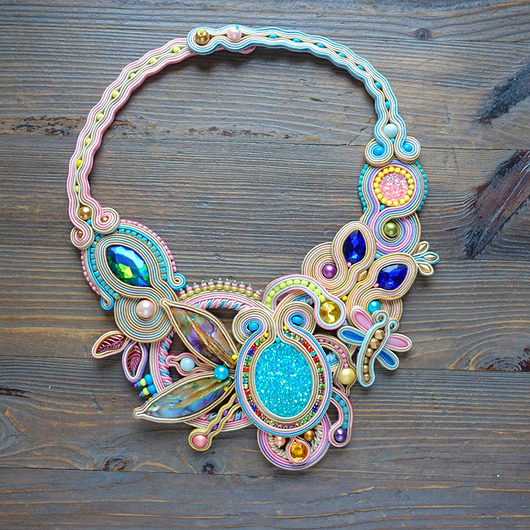 Secret Garden - naszyjnik soutache Mró Soutache