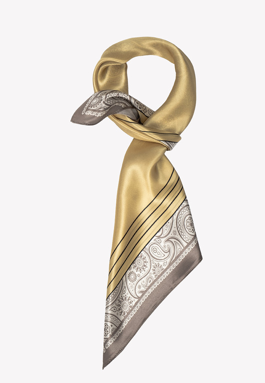 apaszki Jedwabna apaszka damska z motywem paisley 66x66 cm