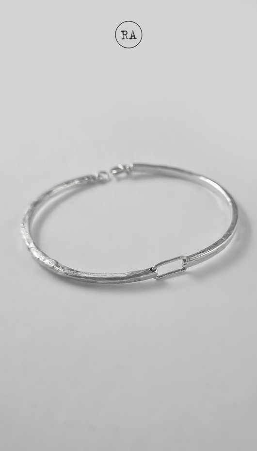 bransoletki srebrne Bransoleta zapinana młotkowana ręcznie kute srebro