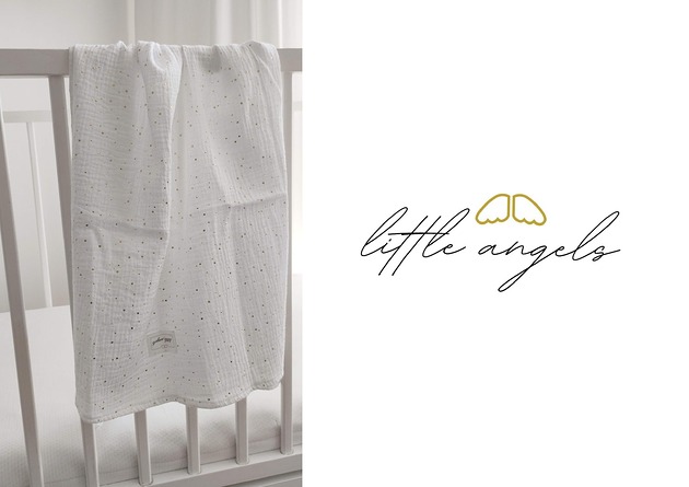 kocyki, kołderki, pościel dla dzieci Muślinowy kocyk / otulacz  (100x75 cm) + poduszka