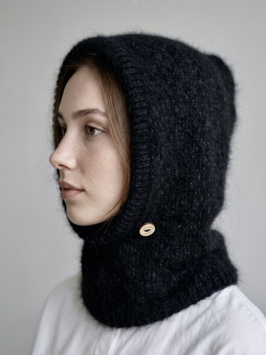 czapki damskie Ręcznie robiona balaclava miękki kapturokomin czapka z alpaką
