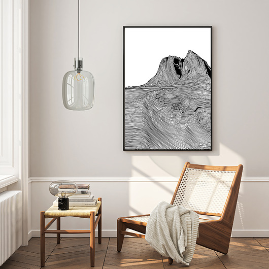 grafiki i ilustracje Lofoty / Góry / Norwegia / Grafika