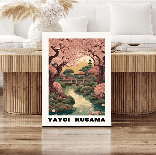 grafiki i ilustracje PLAKAT dekoracyjny Japonia Yayoi Kusama, abstrakcja kolorowa