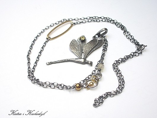 Ważka silver & gold  Katia i krokodyl