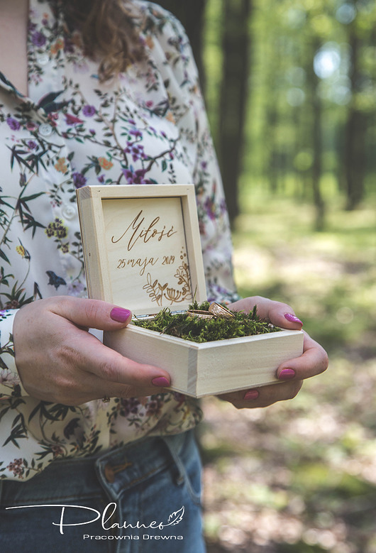 Pudełko na obrączki Natura Planneo