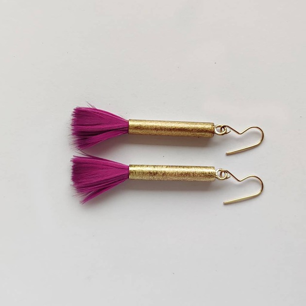 kolczyki z piórami PIÓRKO kolczyki