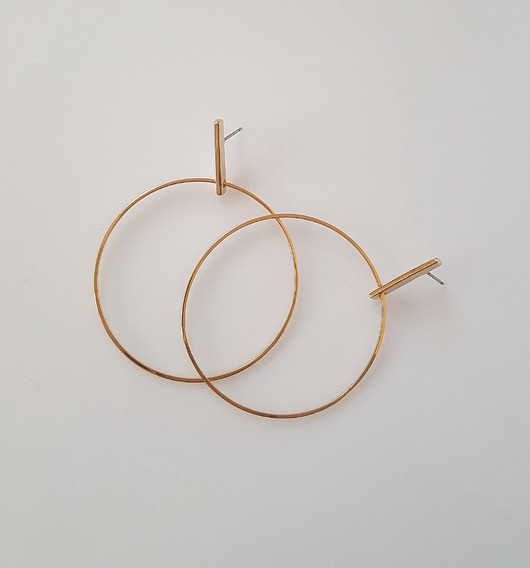 kolczyki pozłacane Kolczyki pozłacane Circles and Bars