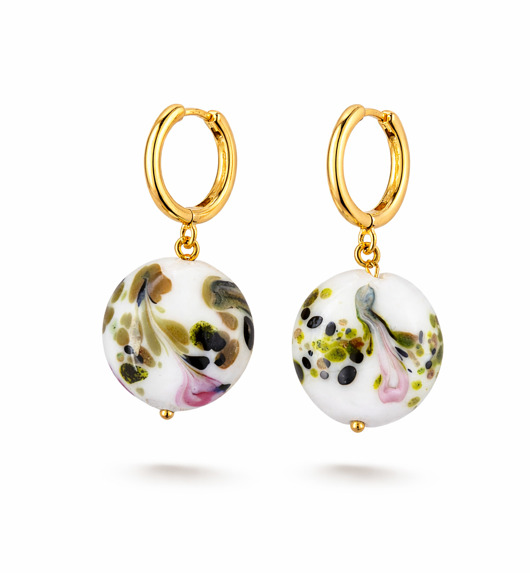 kolczyki pozłacane Kolczyki  SPRING - srebro złocone 24K