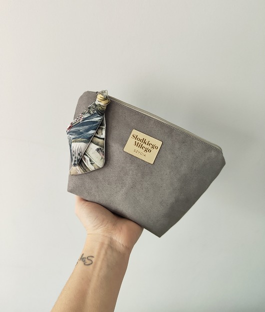 kosmetyczki Mała Kosmetyczka HANA Monkey & Banana Tree - kosmetyczka z nubuku