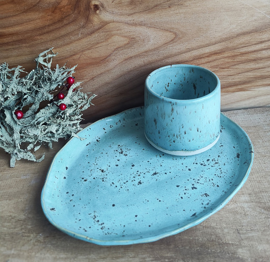 kubki Ceramiczny zestaw  na kawę" kropka"
