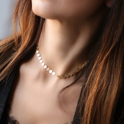 Złoty choker/ naszyjnik- srebro 925 pozłacane Coccola JEWELLERY