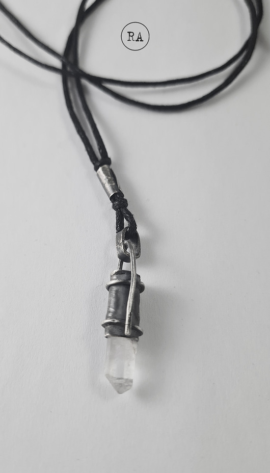 wisiory SREBRO Kryształ górski - naszyjnik Q25112