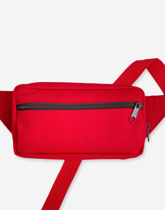 saszetka nerka Nerka prostokątna czerwono-brązowa