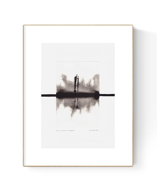 obrazy Grafika 21X30 malowana ręcznie na papierze