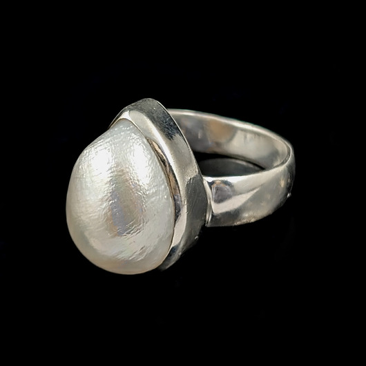 pierścionki srebrne Pierścionek elegancki z perłą