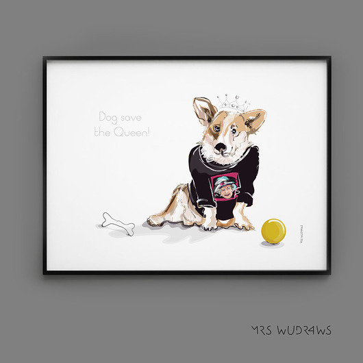 plakaty Plakat Dog save the queen