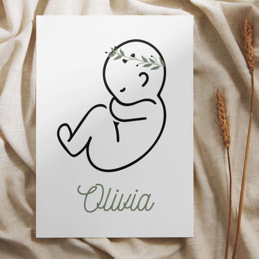 plakaty Plakat Personalizowany imię dziecka line art
