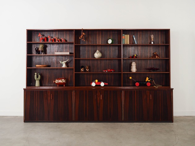 regały Biblioteczka palisandrowa, duński design, lata 70, produkcja: Dania