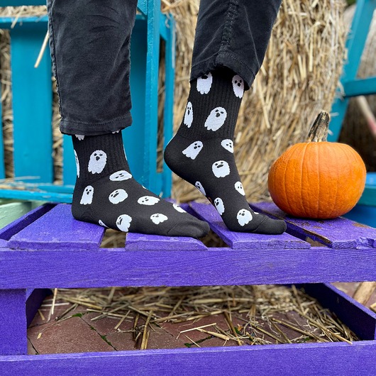 skarpetki damskie Skarpetki z duchami - Skarpetki na Halloween