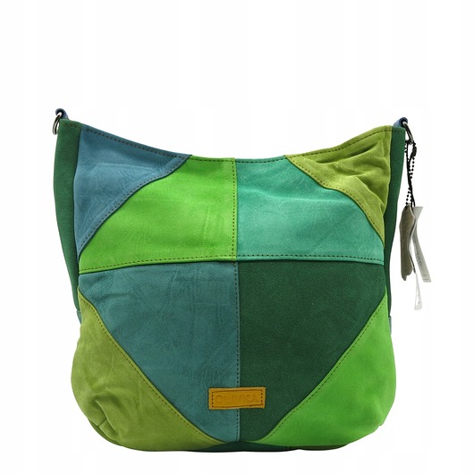 torby na ramię Torebka damska pojemna zamszowa na ramię kolorowa oryginalna OLIVKA