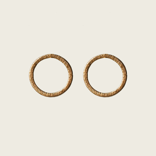 Złote kolczyki koła - Simple KOS jewellery