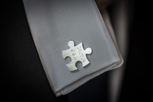 Srebrne personalizowane spinki do mankietów FeinFein
