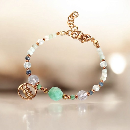 bransoletki z kamieni naturalnych WODNIK - zodiac collection - PREMIUM - nowa wersja