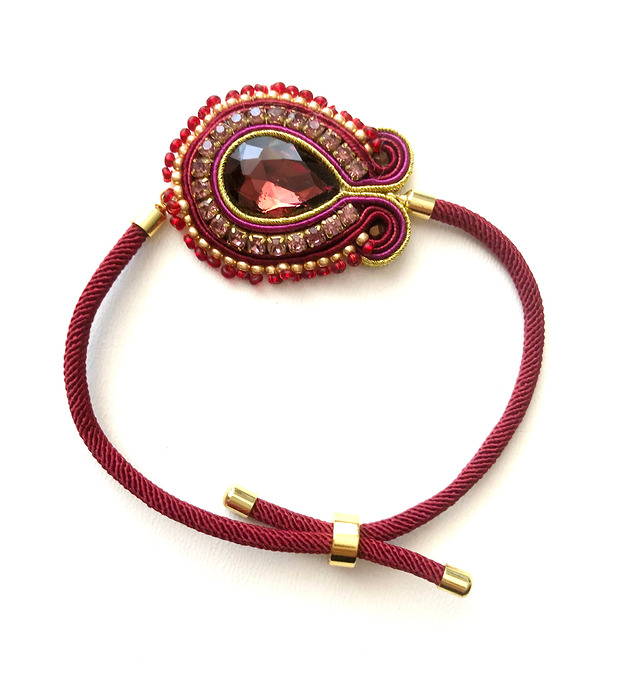 bransoletki soutache Elegancka sutaszowa bransoletka EVORA