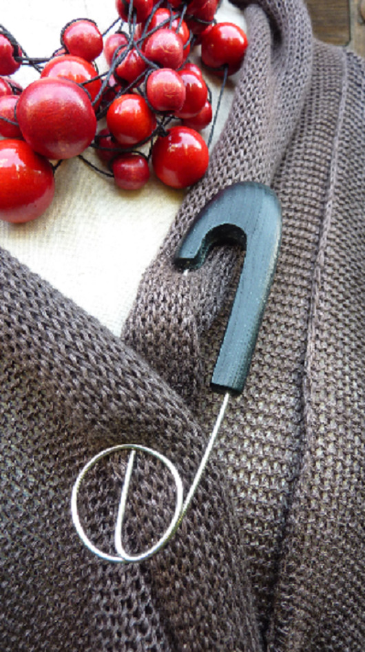 broszki Biżuteria z natury Drewniana broszka