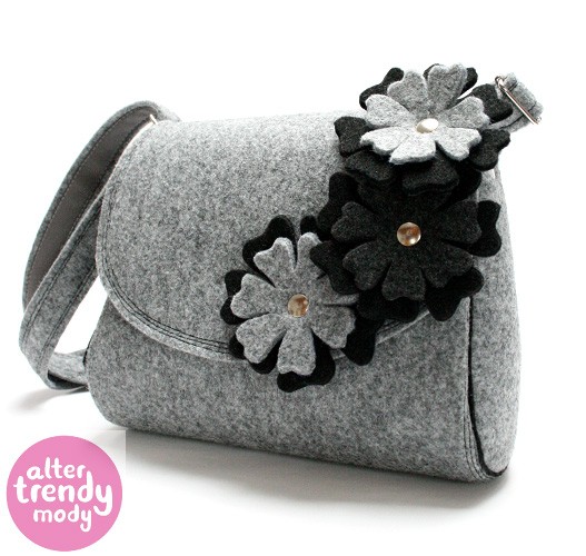 trapez black grey flower alter trendy mody