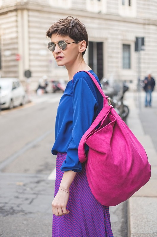 Duża torba worek z zamszu ekologicznego Karolina Audycka