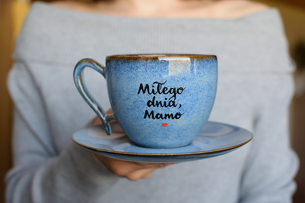 Filiżanka Morska "Miłego dnia Mamo" 270ml Ceramika Ciepliki