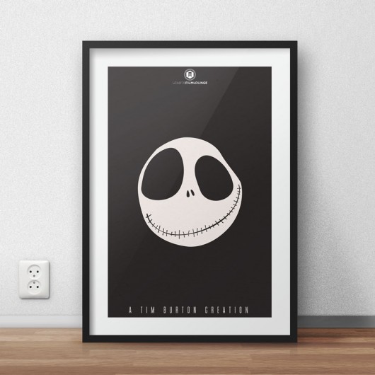 Tim Burton - Nightmare Before Christmas - plakat minimalmill