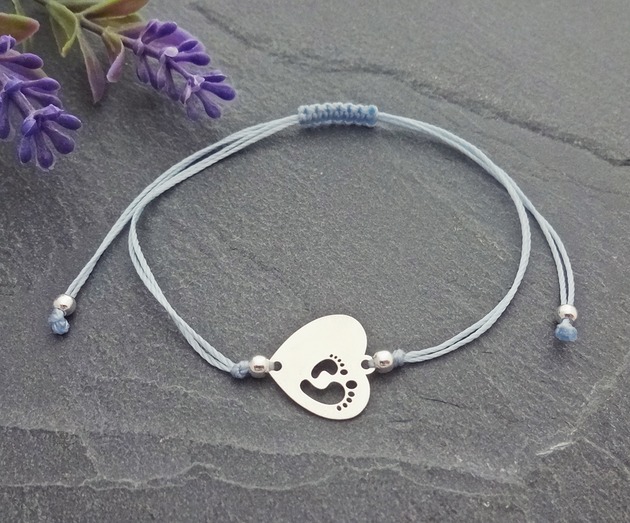 Bransoletka Serce Stópki It's a Boy Srebro 925 Loa Jewellery