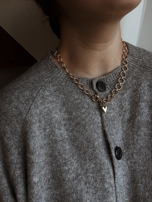 naszyjniki - inne Naszyjnik Heart Chain