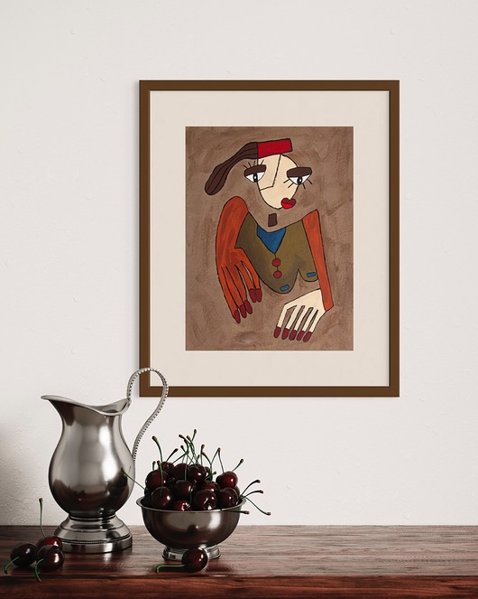 obrazy ORYGINAŁ 40 x 30 cm - Dama 7