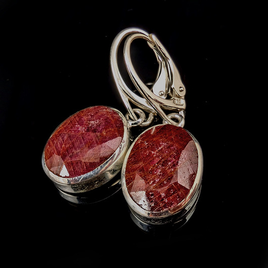 pierścionki srebrne Pierścionek okazałe rubiny