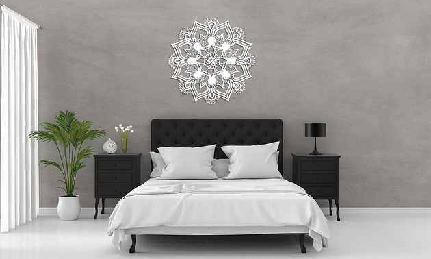 AŻUROWA DEKORACJA ścienna MANDALA,YOGA,60 cm ORNAMENTI