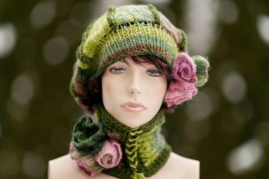 Komplet &quot; Vintage green roses &quot; HERBE DESIGN