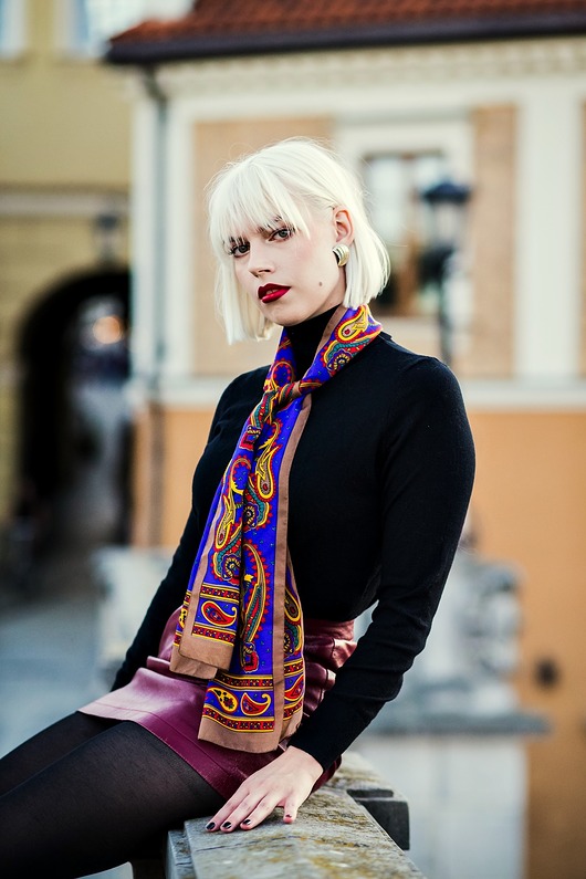 szale damskie Vintage paisley szalik