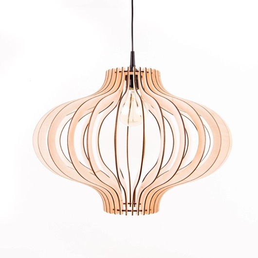 lampy wiszące Drewniana lampa wisząca do salonu